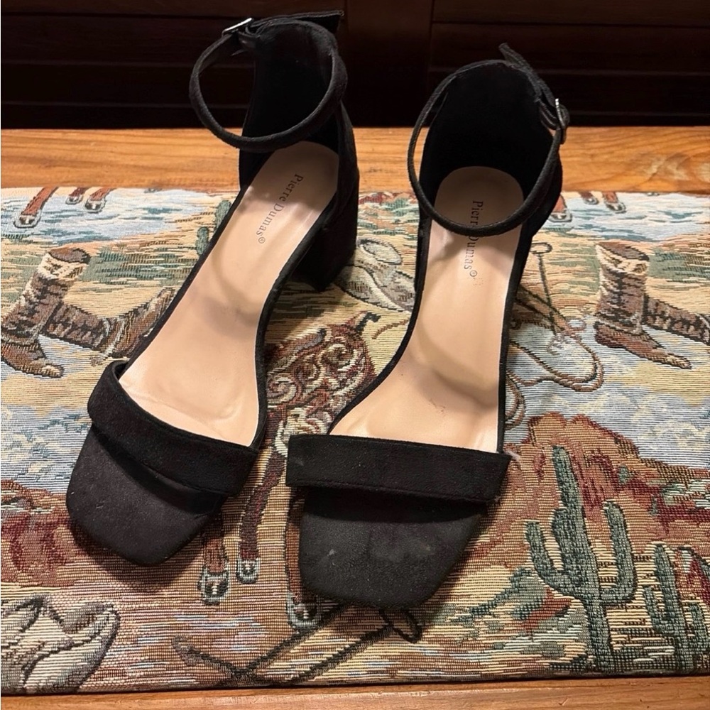 Black Ankle Strap Heels